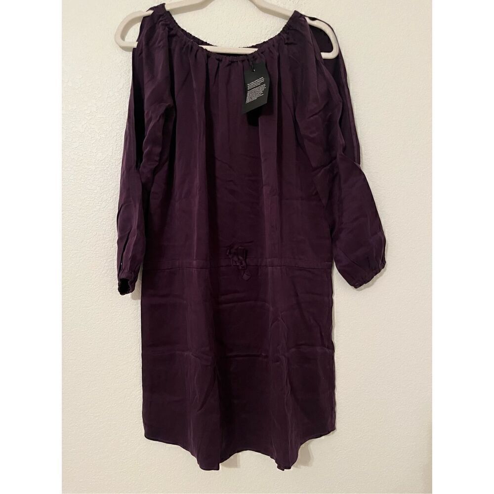 Chaser Scoop Neck Long Cutout Sleeve Dress NEW
